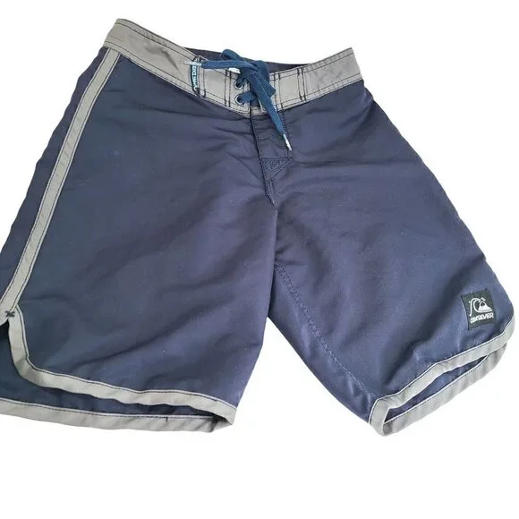 QUIKSILVER DARK BLUE/ GREY VINTAGE BOARDSHORTS Size 24 - Picture 1 of 9